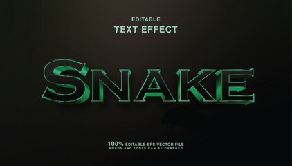 snake editable text effect
