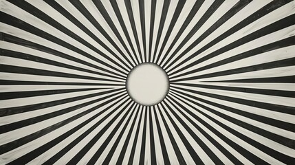 Black and White Stripes Sunburst Background