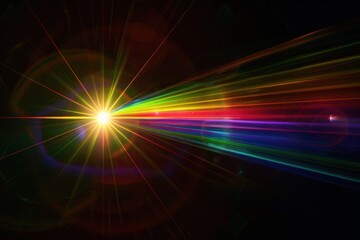 Spectrum ghost design element with an abstract lens flare Isolated on black background