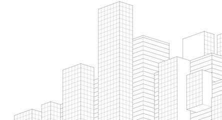 Fototapeta premium ​​abstract modular architecture 3d rendering