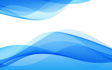 Blue abstract background, Smooth blue wave isolate on light blue background.