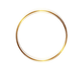 Realistic golden frame	, frame isolated on white