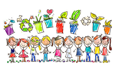 Fototapeta premium recycle and reuse products concept to keep the world green.