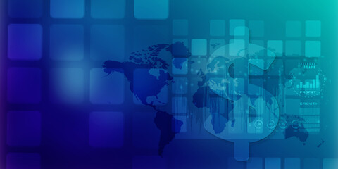 2d illustration usd Dollar symbol 