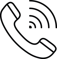 Telephone Icon Ideal for Communication Contact and Call Features in Digital Designs