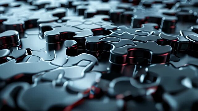 A puzzle with interconnecting components.
