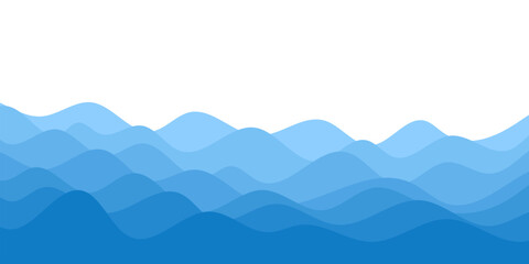Background vector illustration of blue ocean wave layers