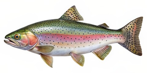 Naklejka premium Copy space Rainbow trout