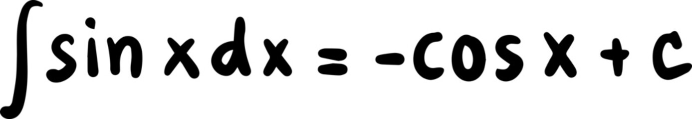 basic Integral math Formulas handwritten