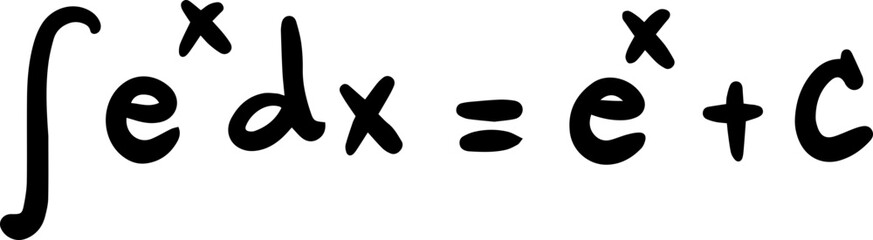 basic Integral math Formulas handwritten