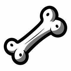 Halloween Bone  Silhouette Vector illustration
