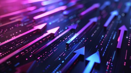 dark blue, dark purple,  3d arrows 