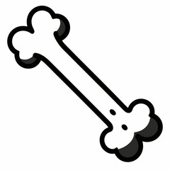 Halloween Bone  Silhouette Vector illustration
