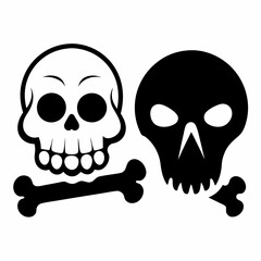 Halloween Bone  Silhouette Vector illustration
