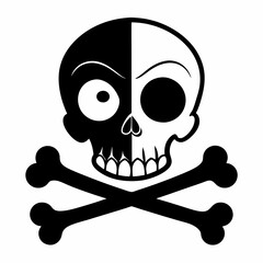 Halloween Bone  Silhouette Vector illustration
