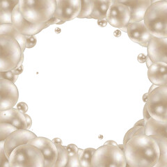 Colored background from glossy balls. Template for presentation. Abstract background. Vector photo frame. Colored balls. Eps 10