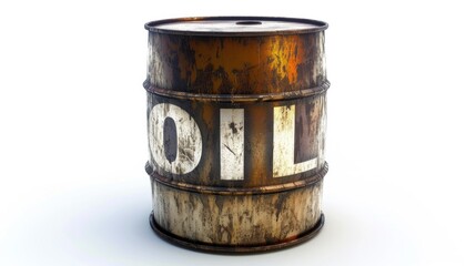 Fototapeta premium Stylish Oil Barrel with Clear 'OIL' Emblem