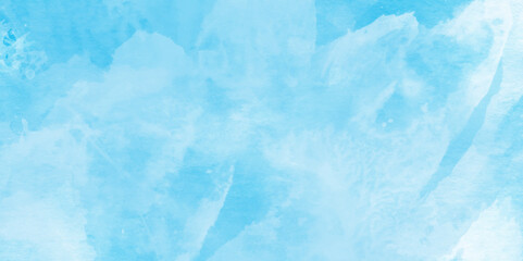 White and blue watercolor splash wallpaper with watercolor stains, watercolor background in blue and white painting with splashes, 