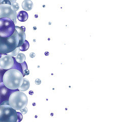 Colored glossy balls. Decor element. Presentation template. Photo frame. Blue ball. Abstract background. Vector photo frame. Colored balls. Eps 10