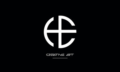 HE, EH, H, E abstract letters logo monogram