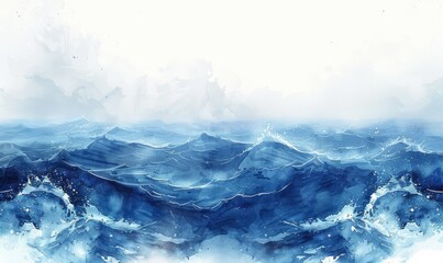 The ocean is calm and peaceful, with only a few waves breaking on the shore