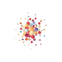 Splash of bright balloons background. Abstract vector illustration. Eps 10