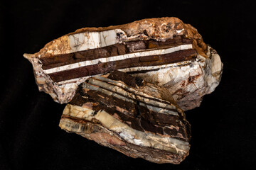 Samples of banded iron formation from the Barberton Greenstone belt.