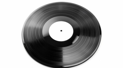 Obraz premium Retro vinyl record with a blank label on a white background