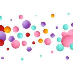 Background with render 3d golden, black and white balls. Round Sphere of geometric objects, pearl made of metal and plastic. Template with social media story, social networks. vector illustration