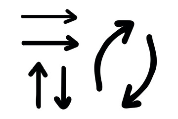 set of vector Hand-Drawn Arrow Collection