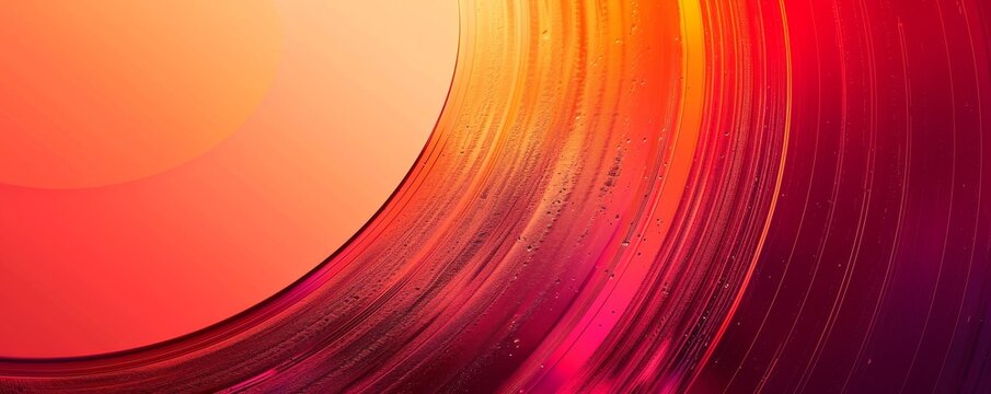 Colorful abstract poster with vibrant swirling patterns and warm hues