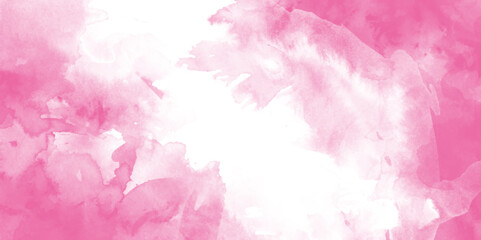 Fototapeta premium abstract pink watercolor gradient texture background, Paint brush paper textured stain canvas element. Hand drawn flower illustration for Valentines Day.