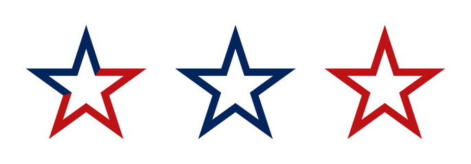 Obraz premium USA star icon set