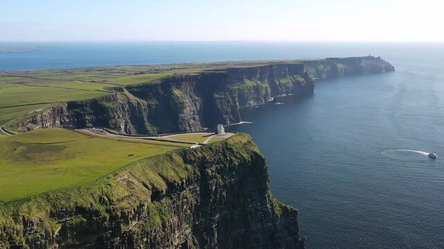 Beautiful scenery of the Cliffs of Moher in County Clare, Ireland.