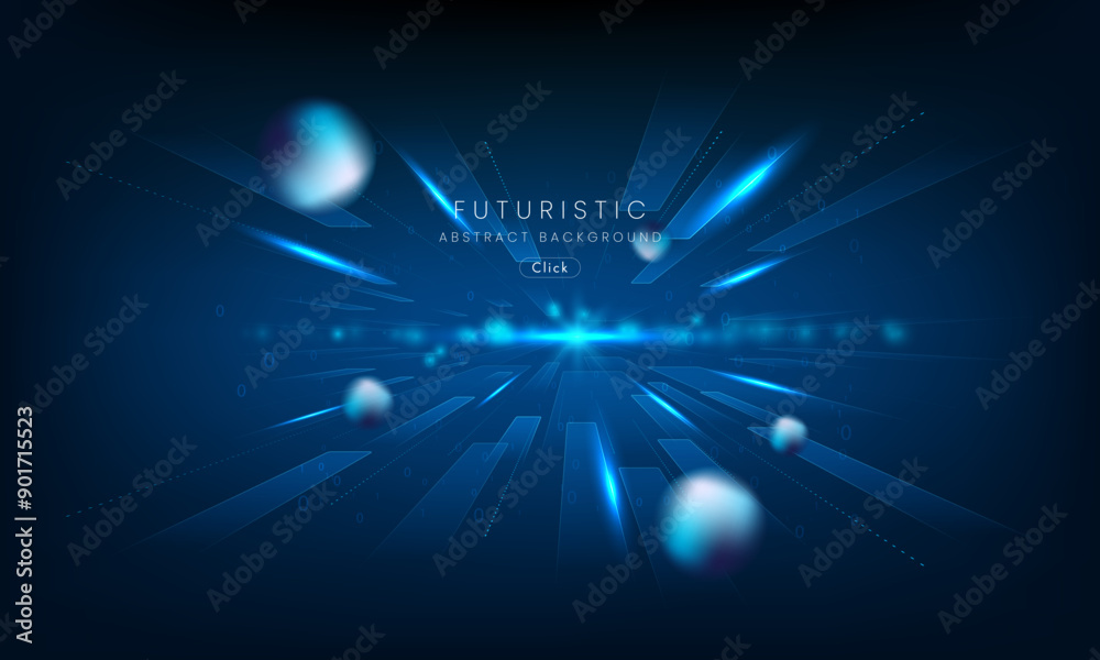 Fototapete futuristic technology abstract background. Abstract futuristic curve digital line design.Modern futuristic design.Digital landscape pattern technology.Vector illustration.
