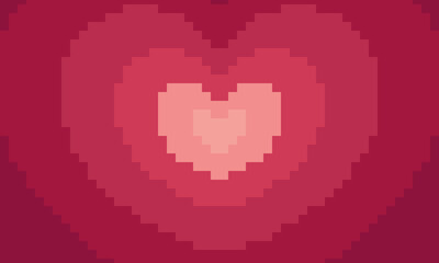 a heart pixel background with a beautiful and charming blend of pink and dark red