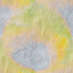 Tie Dye Yellow Boho. Vector Brush Grunge. Blue Swirl Background. Tye Endless Texture. Vector Dyed Print. Seamless Spiral Pattern. Seamless Tie Dye Print. Blue Grunge Shirt. Green Yellow Background.