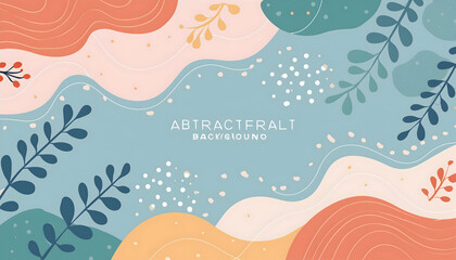 Abstract brush craft style background handmade prints on digital art concept, Generative AI.