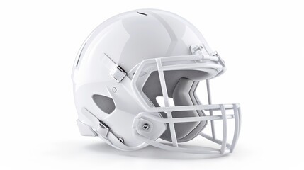 Fototapeta premium A white football helmet with a black strap