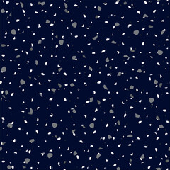 Abstract Seamless Texture. Terrazzo Floor Mosaic Pattern. Blue Marble Stone Background. Vector Blue Italian Pattern. Mosaic Terrazzo Terrazo Design. Floor Venetian Irregular Art. Glass Venetian Print