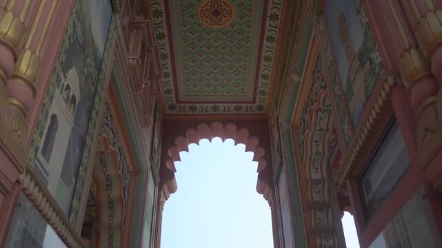 Inside Interior of Famous Patrika Gate In Jaipur Rajasthan