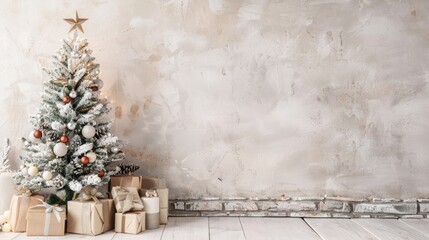 Space for decorating a Christmas tree