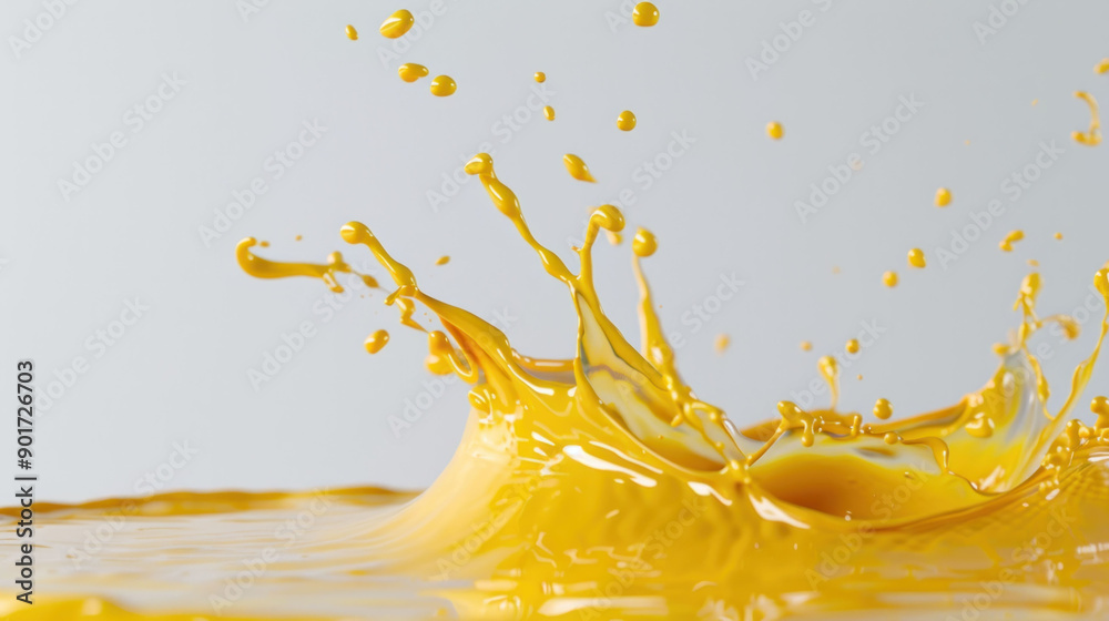 Poster Dynamic Liquid Clay Splash Abstract Patterns on Studio Background