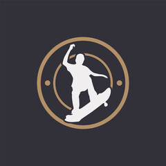 Templet design of skateboard logo and t-shirt