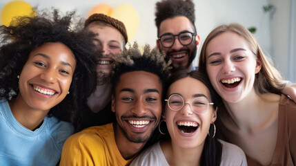 Virtual Friendship Day Celebration - Friends Laughing, Chatting, and Having Fun Online