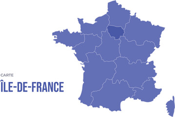 Infographie Carte France Ile de France