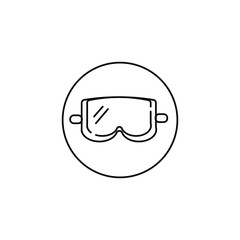goggles vector type icon