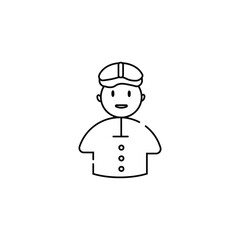 cyclist vector type icon