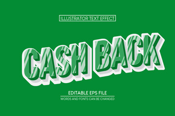 cashback Text Effect. editable text effect