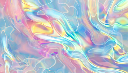 Obraz premium Holographic abstract background with blurred lights and pastel colors with a soft focus effect
